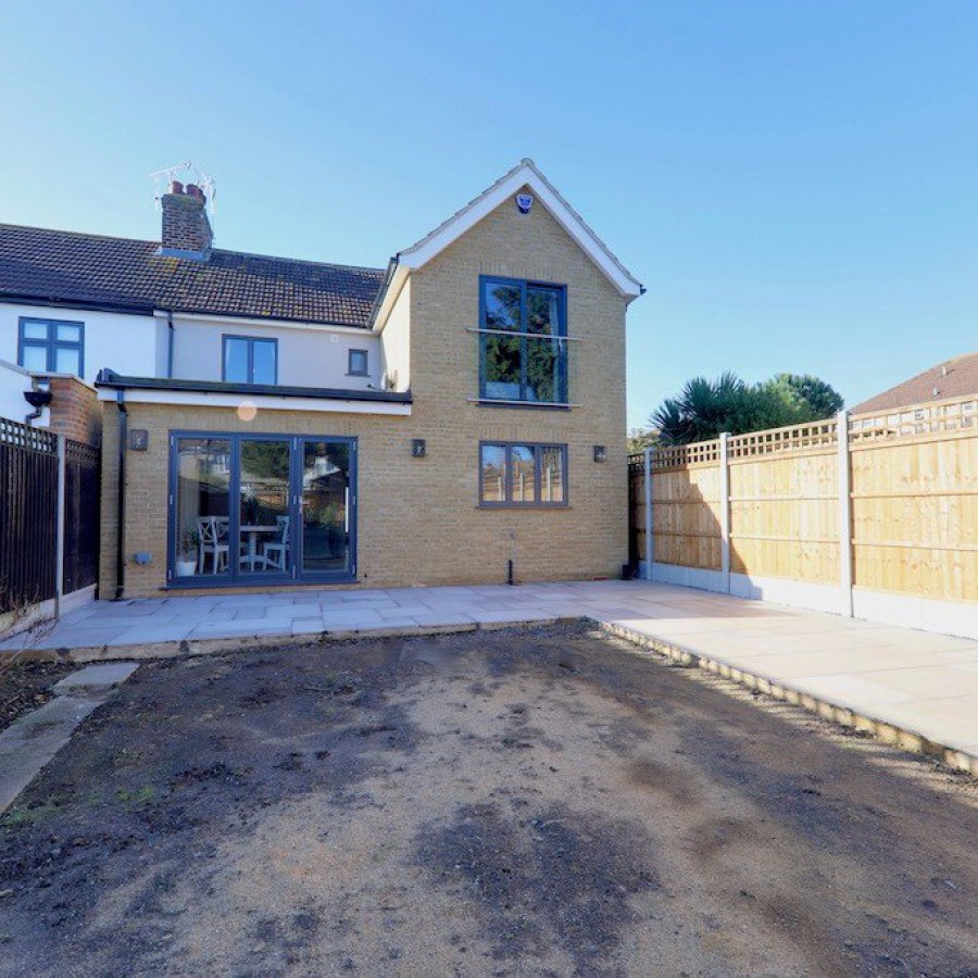 Rears of a 1950's house following extension/renovation work